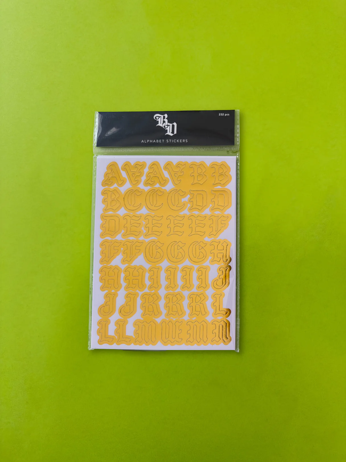 Old English Alphabet Sticker Pack