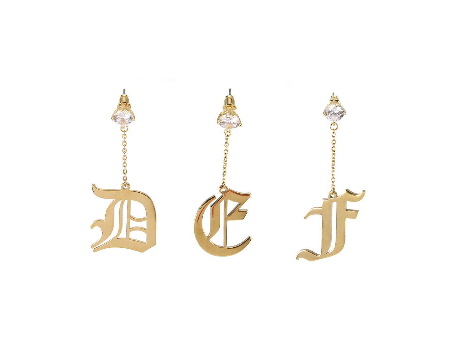 Initial Drop Earrings - Image 2