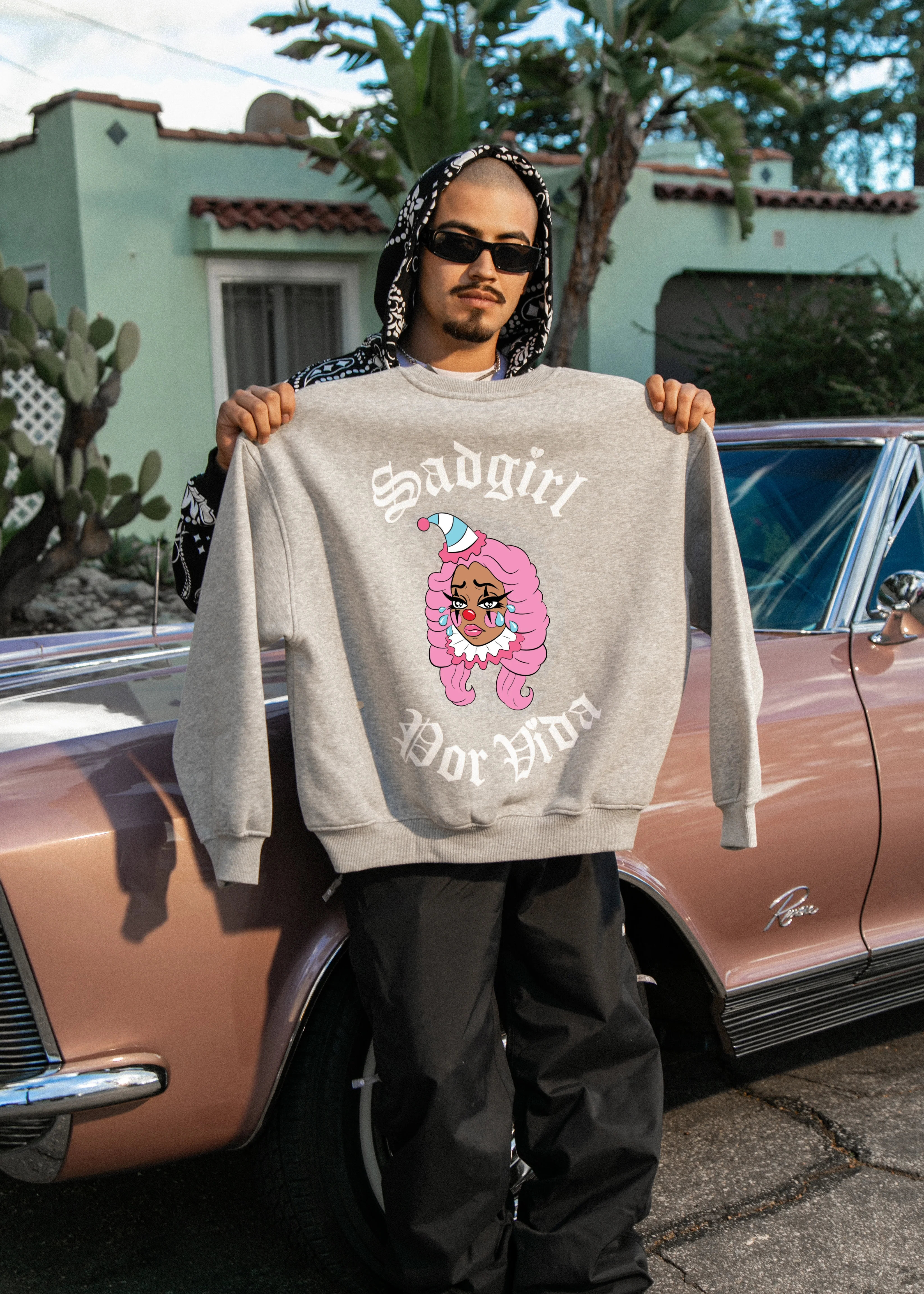 Payasita Sad Girl Sweater - Grey - Image 2