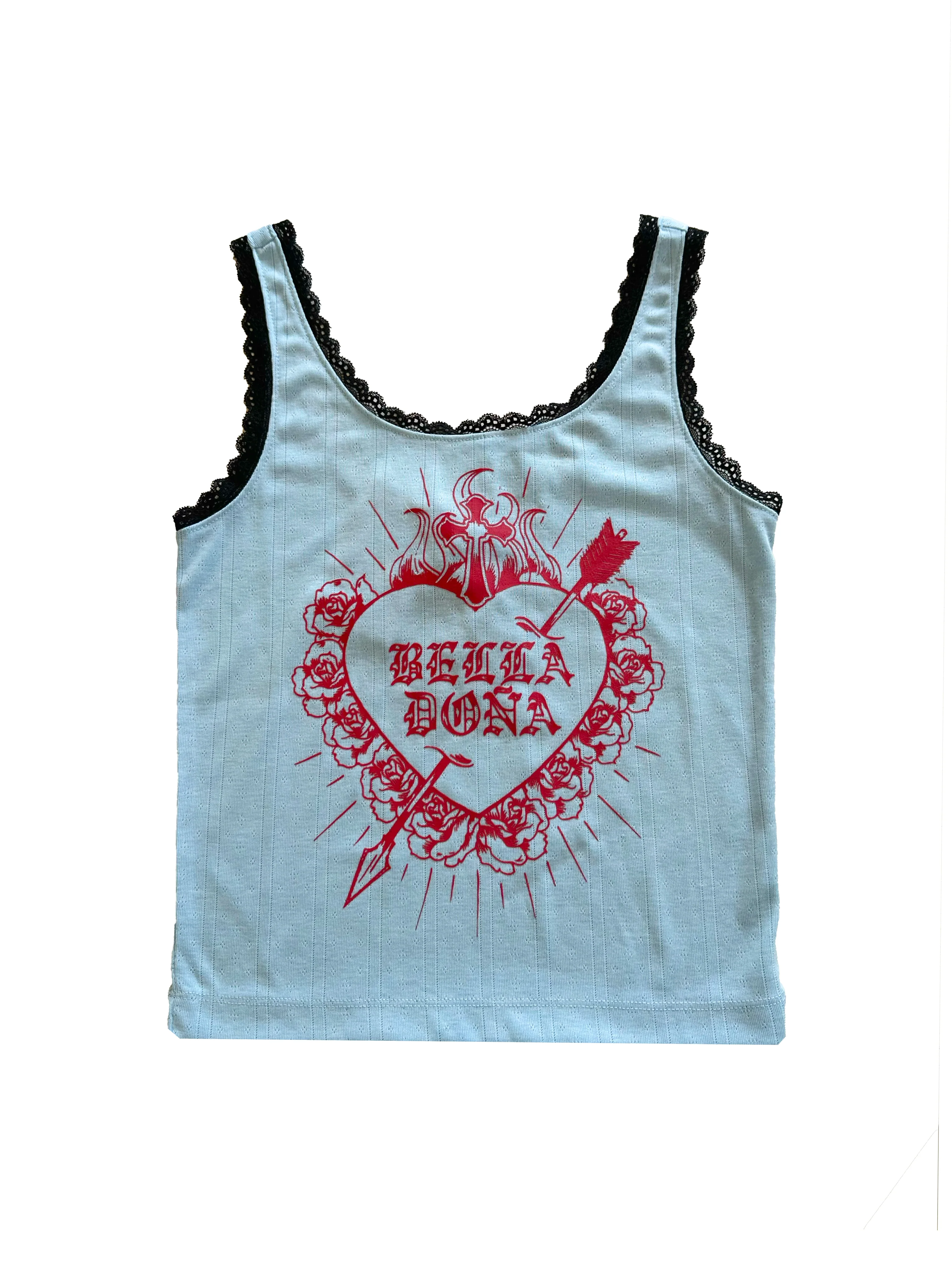 Scared Heart Tank- Blue - Image 3