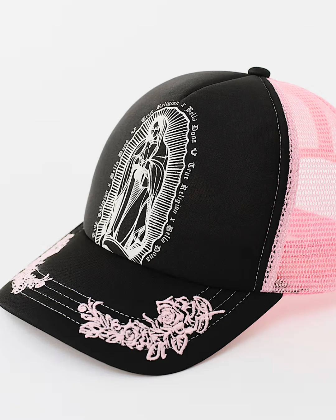 True Religion x Bella Doña - Guadalupe Trucker Hat - Black - Image 3