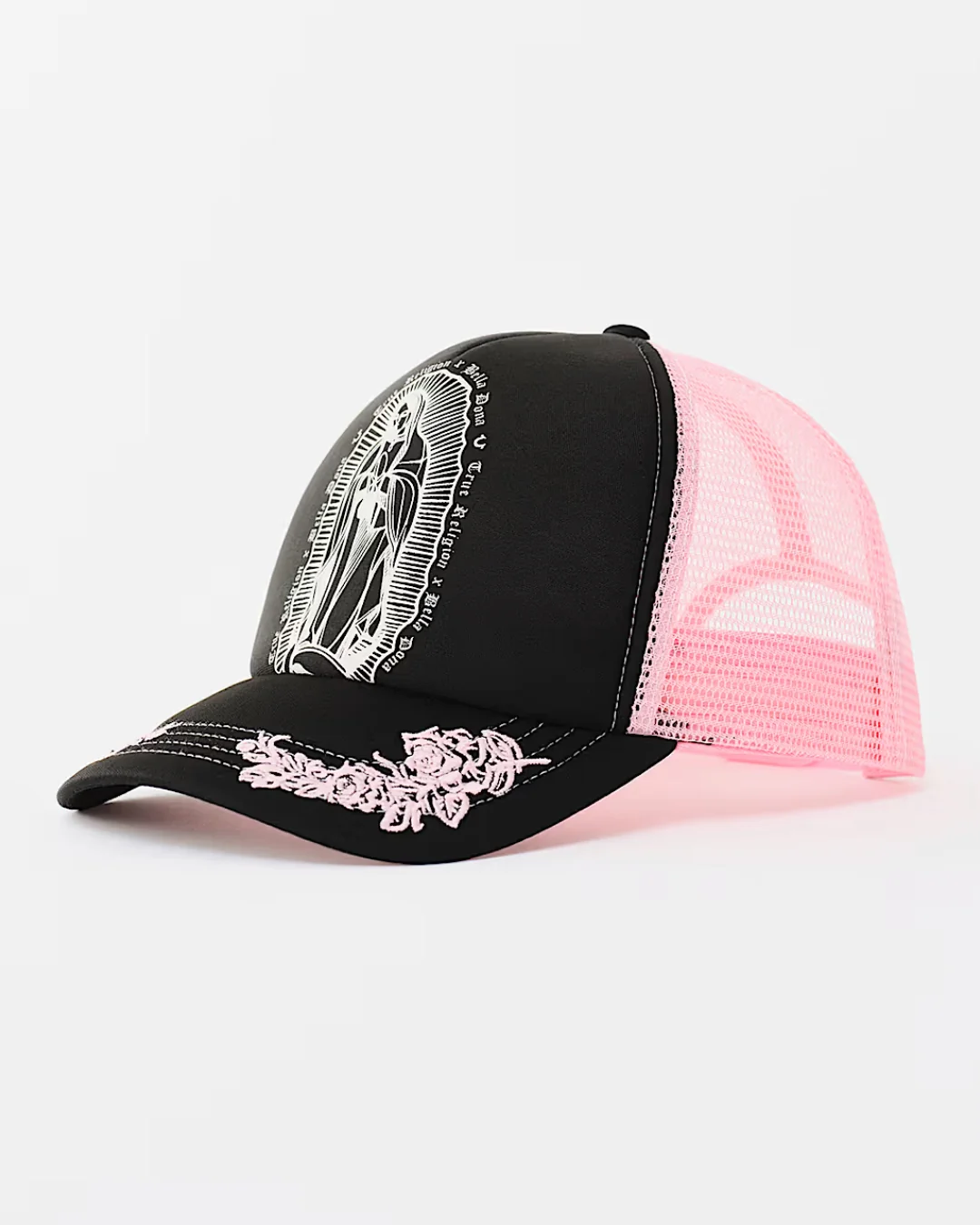 True Religion x Bella Doña - Guadalupe Trucker Hat - Black - Image 4