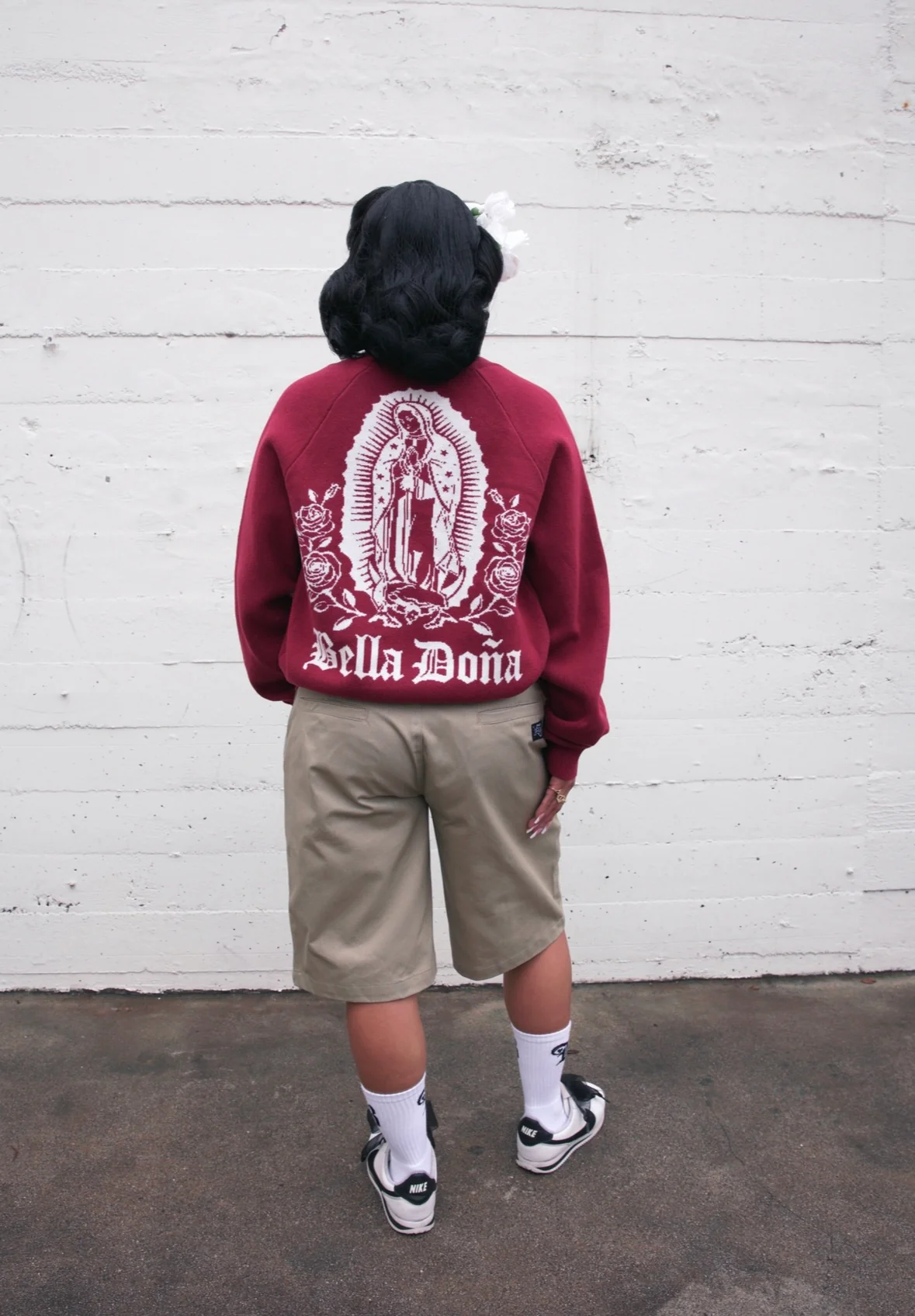 Virgencita Cardigan - Burgundy - Image 2