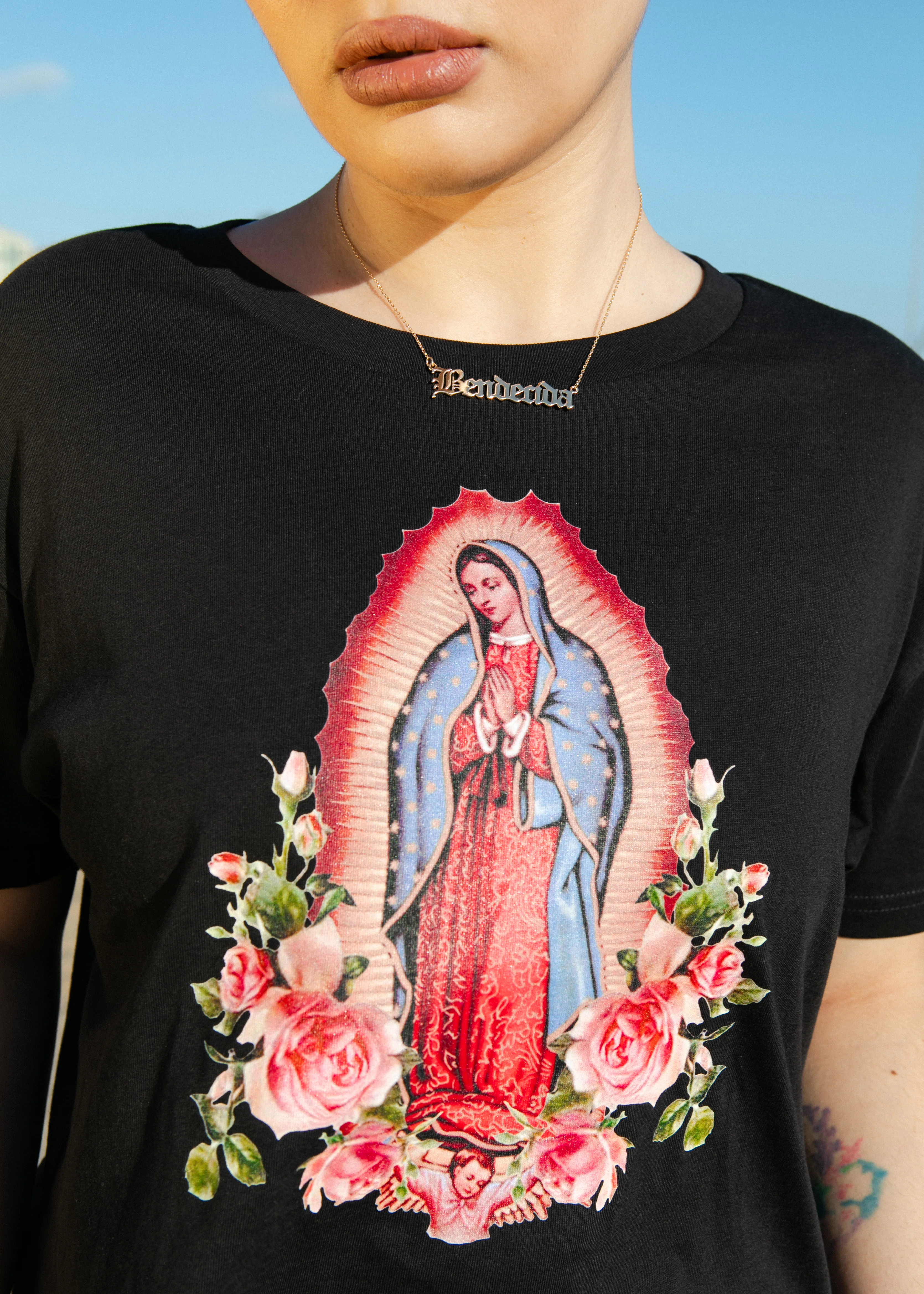 Virgencita Crop - Black - Image 3
